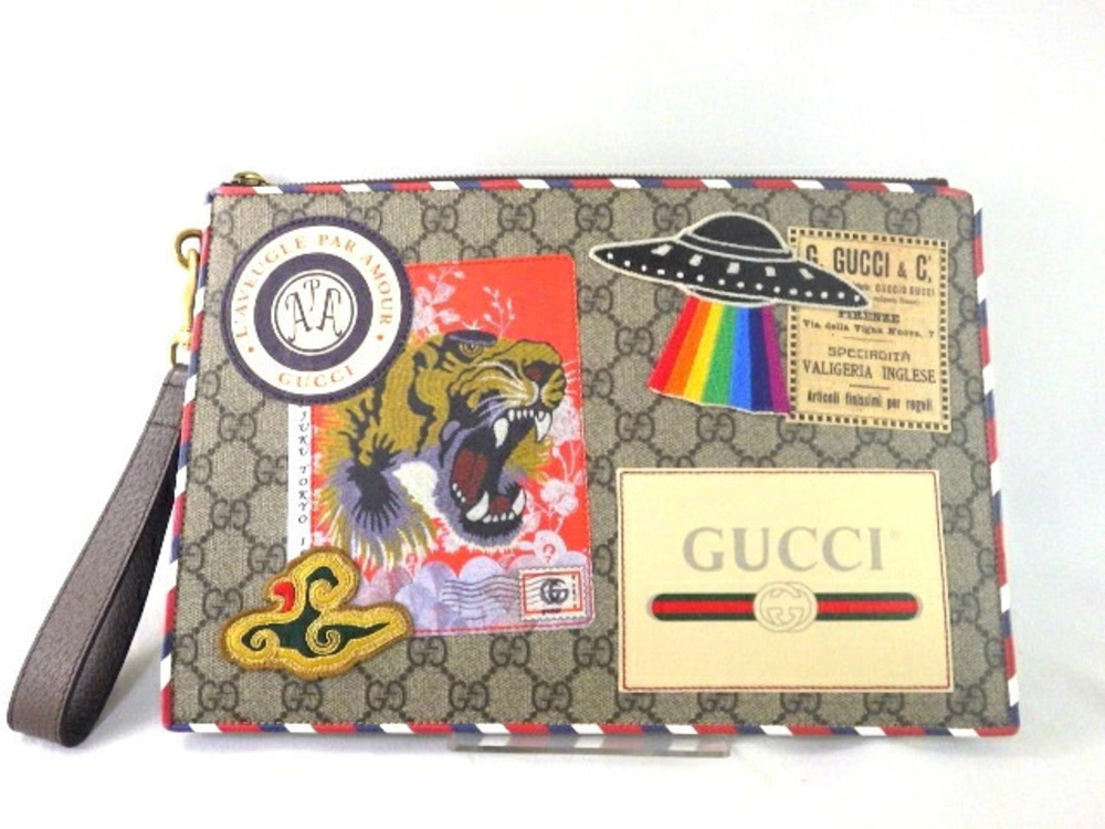 Gucci Bag Clutch Shoulder Courier GG Supreme